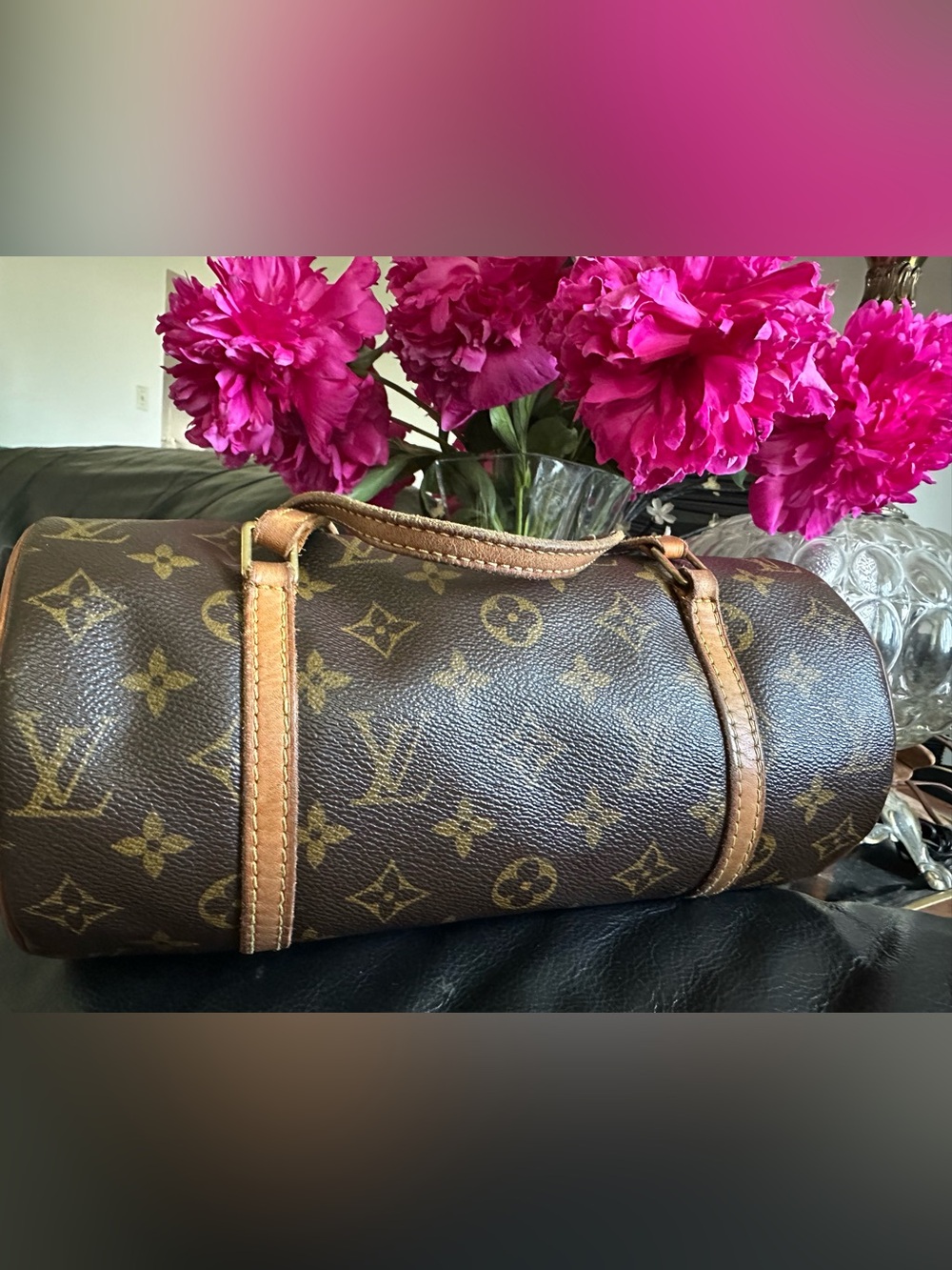 Louis Vuitton Monogram Canvas Barrel Bag - Brown & Tan